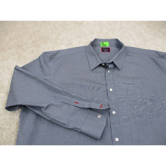 UNTUCKit Shirt Mens XXXLC Gray Cotton Wrinkle Free Casual Preppy Button Up - Picture 3 of 11